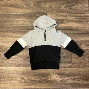 Little Bipsy- Color Block Grey zip pullover 18-24
